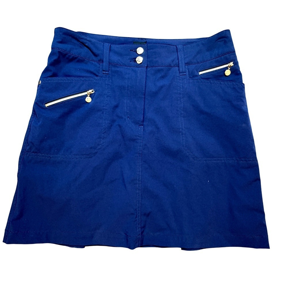 Daily Sports Navy Blue Golf Skort Women US 6 Blue Performance Pleated Back Skirt
